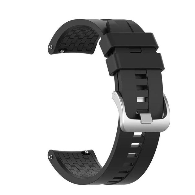 QUARKZMAN Horlogebandje van 12 mm, van echt leer met roestvrijstalen gesp, vintage reservearmband voor horloge, smartwatch, dames en heren, zwart